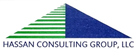 A green and blue logo for the consulting company.